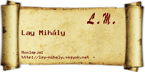 Lay Mihály névjegykártya